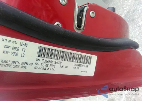 2007 Dodge Caliber Sxt from USA, damaged, VIN 1B3HB48BX7D248772